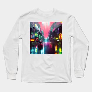 Neon Tokyo - Night Lights - Unrealistic Long Sleeve T-Shirt